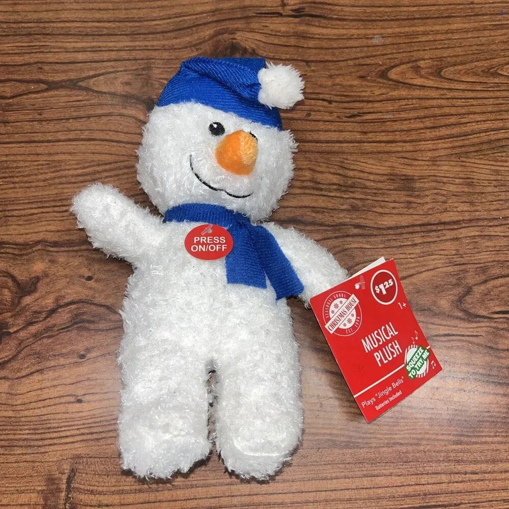 MUSICAL PLUSH SNOWMAN  SINGS A CHORUS OF JINGLE BELLS CHRISTMAS'9